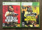 Red Dead Redemption & Undead Nightmare (Xbox 360, Rockstar Games) Both CIB 2 Map