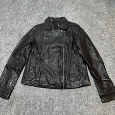 Forever21 Jacket Youth Girls Large Black Full Zip Collared Pockets