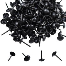 200 PCS 2/7 inch Upholstery Tacks Decorative Round Head Furniture Nails Black