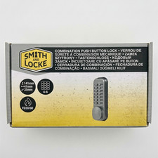 Smith and Locke Combination Push Button Digital Lock Satin Chrome Fire Rated New