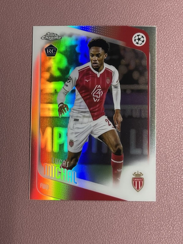 2025-26 Topps Chrome Lucas Michal Rookie Refractor RC #94 AS Monaco France