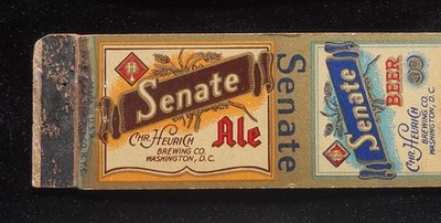 1930s Chr. Heurich Brewing Co. Senate Ale and Senate Beer Washington DC MB