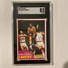 1981-82 Topps Basketball - #21 Magic Johnson - SGC 8 Pop 272