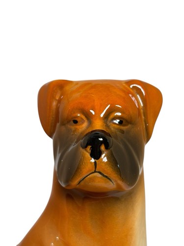 Vintage Ceramic Porcelain Boxer Dog Figurine 21 cm Cute Animal Collectable - Picture 10 of 11