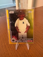 2023 Topps Chrome Star Wars Gold Refractor 46/50 Admiral Ackbar 47