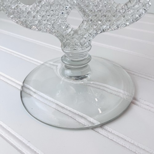Vtg 1950s Westmoreland Glass Double Candelabra - English Hobnail Design - 6.75” - Picture 4 of 4