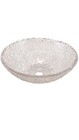 JSG Oceana 005-303-000 Glass Pebble Vessel Crystal 16" Round Bathroom Sink