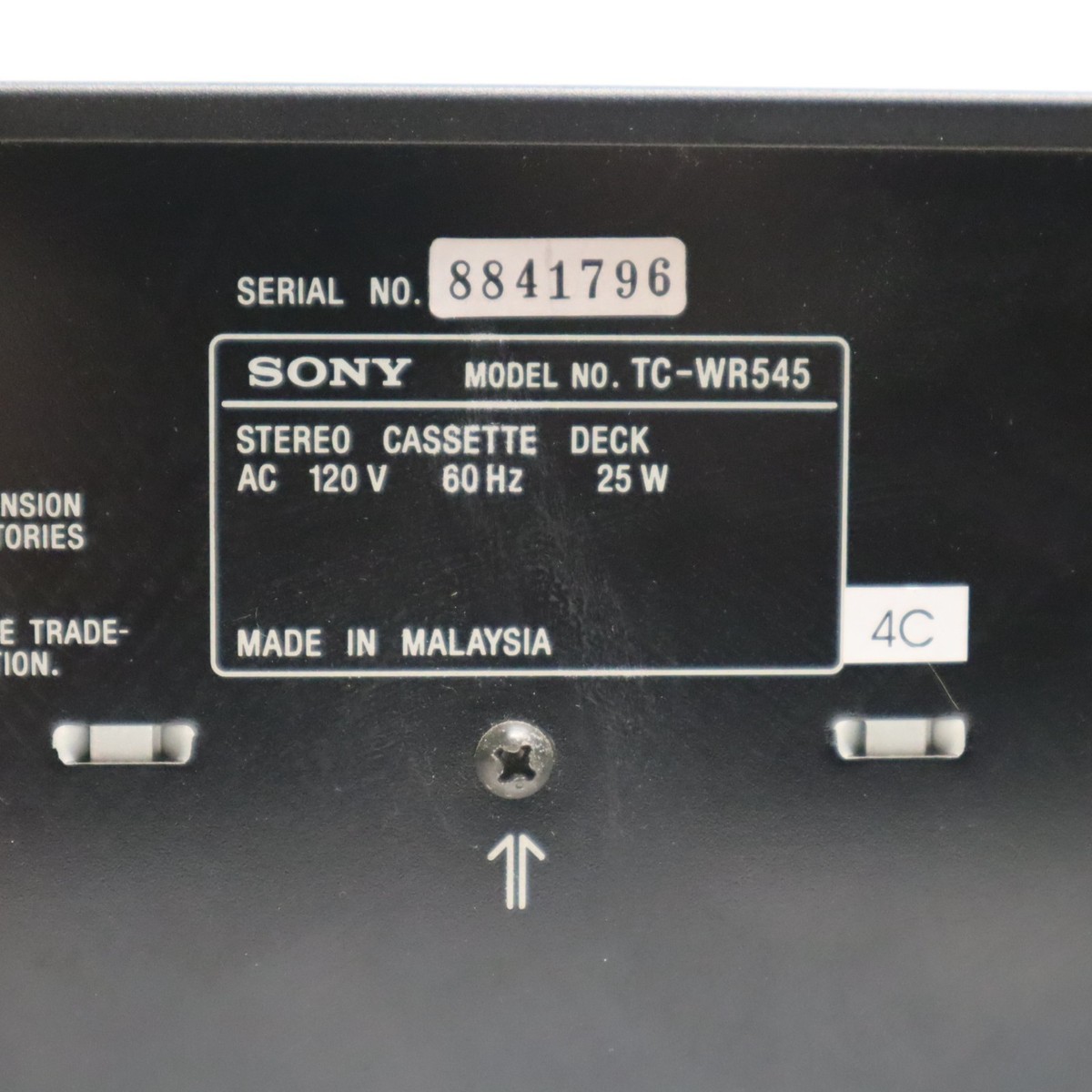 SONY TC-WR545 Dual Stereo Cassette Deck Serviced & TESTED WORKS