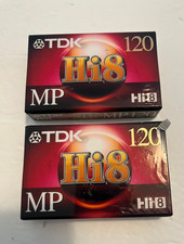 2 TDK Hi8 MP 120 8mm Camcorder Videotape Brand NEW Sealed Hi8MP Made In Japan