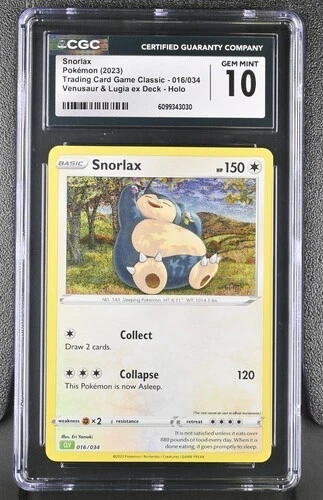 Snorlax *CGC 10* Holo *Classic Collection* #16 * Pokemon