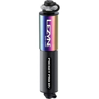 Lezyne Handpumpe Pocket Drive Pro HV 90 psi / 6.2 Bar, Neo Metallic