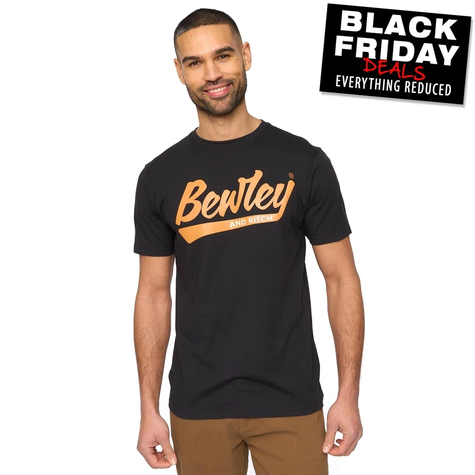 Bewley & Ritch Macklin Mens Casual Designer Fashion T-Shirt Grey