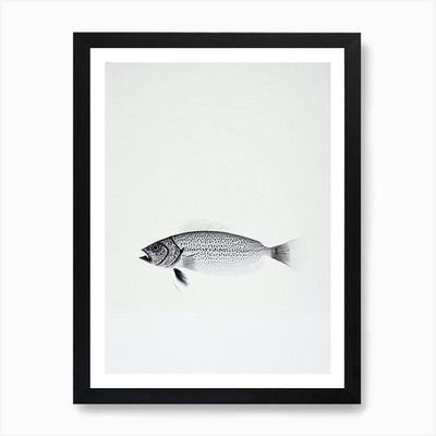 Federkiel Schwarzweiß Zeichnung Kunst Gerahmtes Wandbild Poster Leinwanddruck Bild