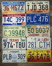 10 Pack-older Embossed license plate -Expired - Great For Collection/Display 🔥