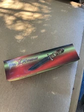 TAC XTREME Fixed 12" Black Blade Knife w/Sheath & Saw TX-038CA OPEN BOX