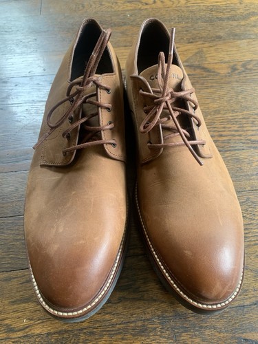 NWOB Cole Hahn Chamberlain Grand Plain Toe Derby Leather Shoes Mens sz 11M