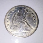 1871 Seated Liberty $1 Silver Dollar 0.9 Fine No Motto Business Strike KM#110