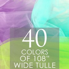 40 Colors 108 In Wide Tulle Fabric By The Yard