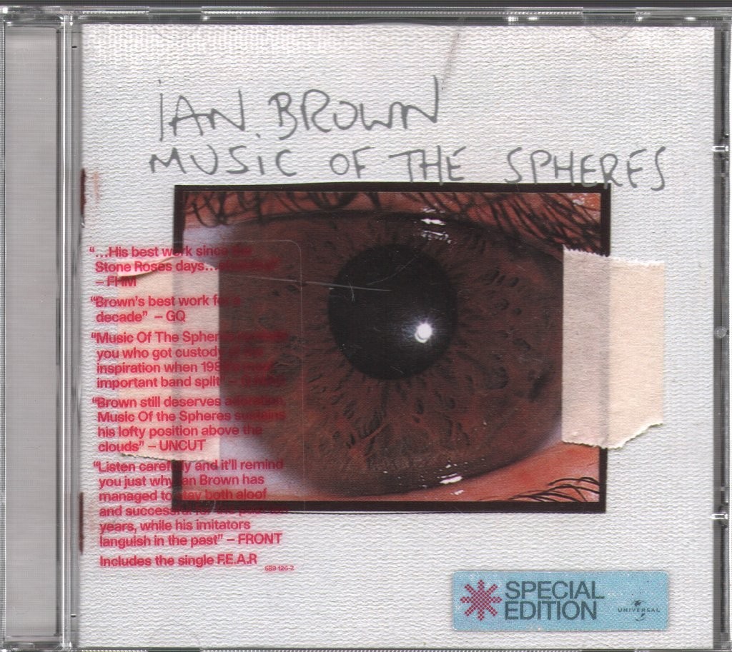 Ian Brown Music of the Spheres CD UK Polydor 2001 CD. Has info sticker on front