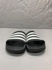 Adidas Shoes Mens Size 10 Black White Adilette Slide Sandals Casual Comfort