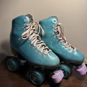 SureGrip Stardust Roller Skates Blue Sparkles, Size 5