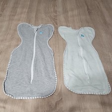 LOT OF 2 Love to Dream Swaddle UP Original Gray Green Newborn 5-8 Lbs Unisex