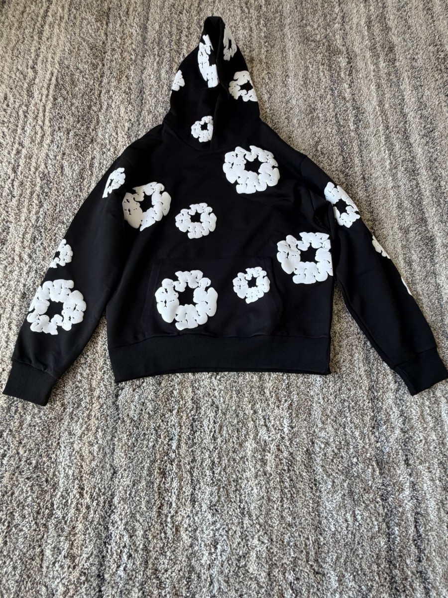 Denim Tears パーカー L モノクローム Denim Tears Black White Graphic Print Pullover Hoodie M Long