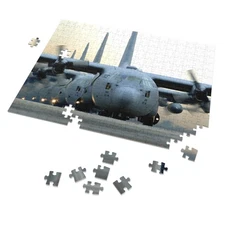 Aviation-themed C=130 Jigsaw Puzzle with Tin, Airplane Puzzle Gift, Military