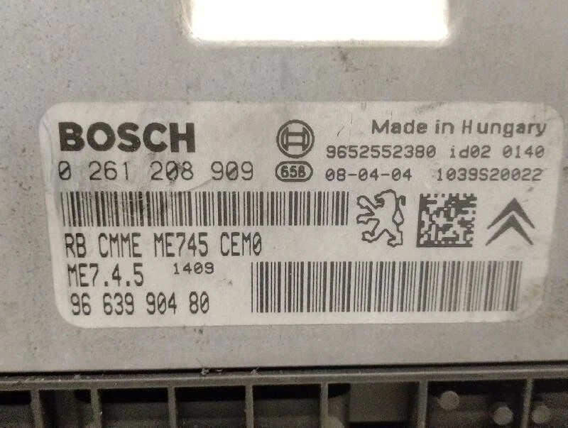 9663990480 centralina motore per PEUGEOT 307 CC (3B) 1.6 16V 2003 5409835 - Immagine 4 di 4