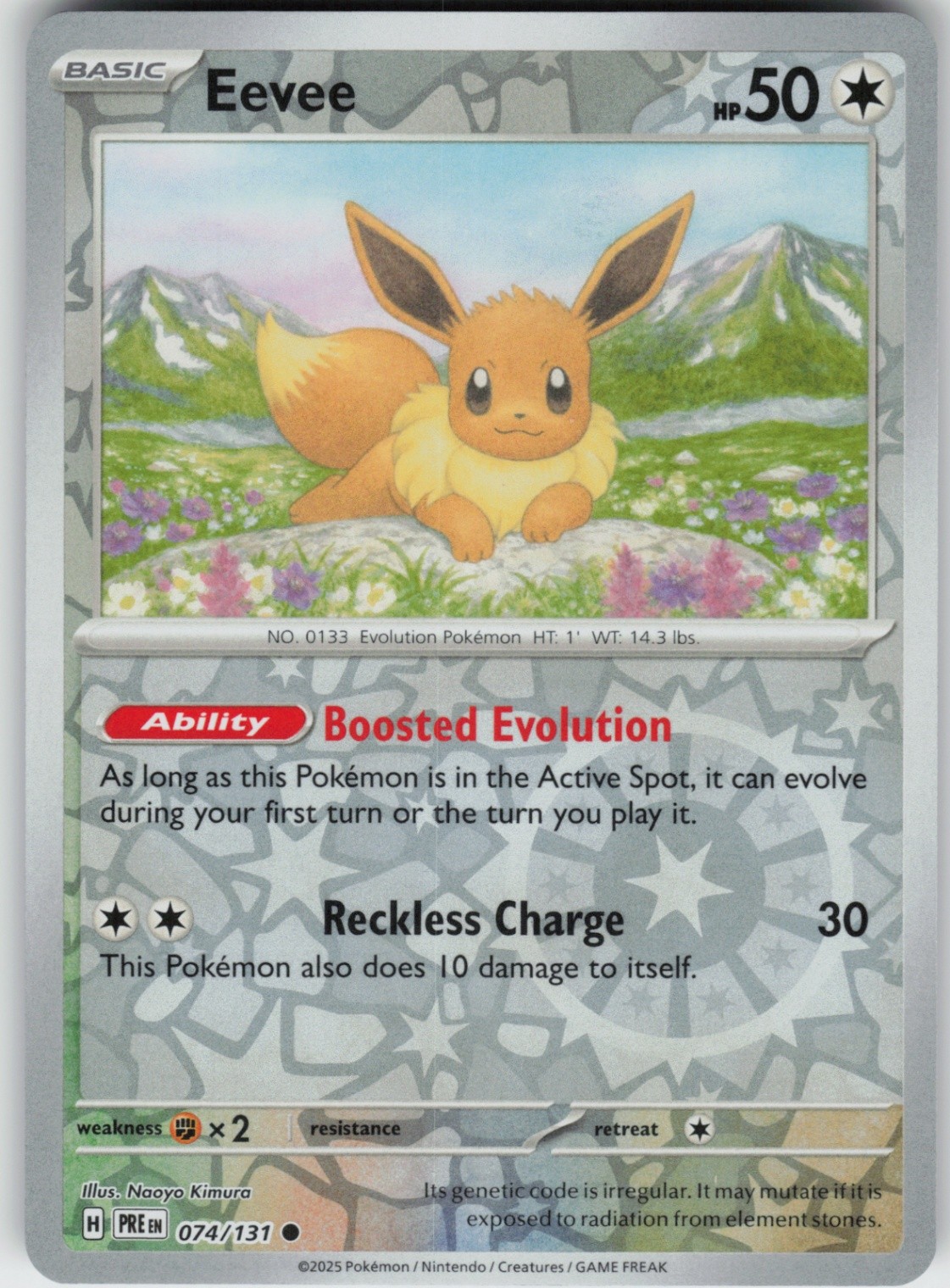 Reverse Holo Eevee 074/131 Common SV: Prismatic Evolutions NM