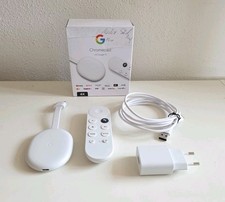 Google Chromecast 4K mit Google TV, Weiß, Schnee, Modell GZRNL