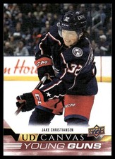 2022-23 Upper Deck UD Canvas YG Jake Christiansen Rookie Columbus Blue Jackets
