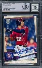 Juan Soto Auto 2019 Topps Big League Card 397 Mets Auto GM 10 Beckett #16544365