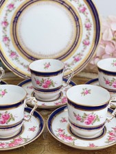 Multi-listing; Antique Cauldon dessert plate and/or Bishop & Stonier coffee cup