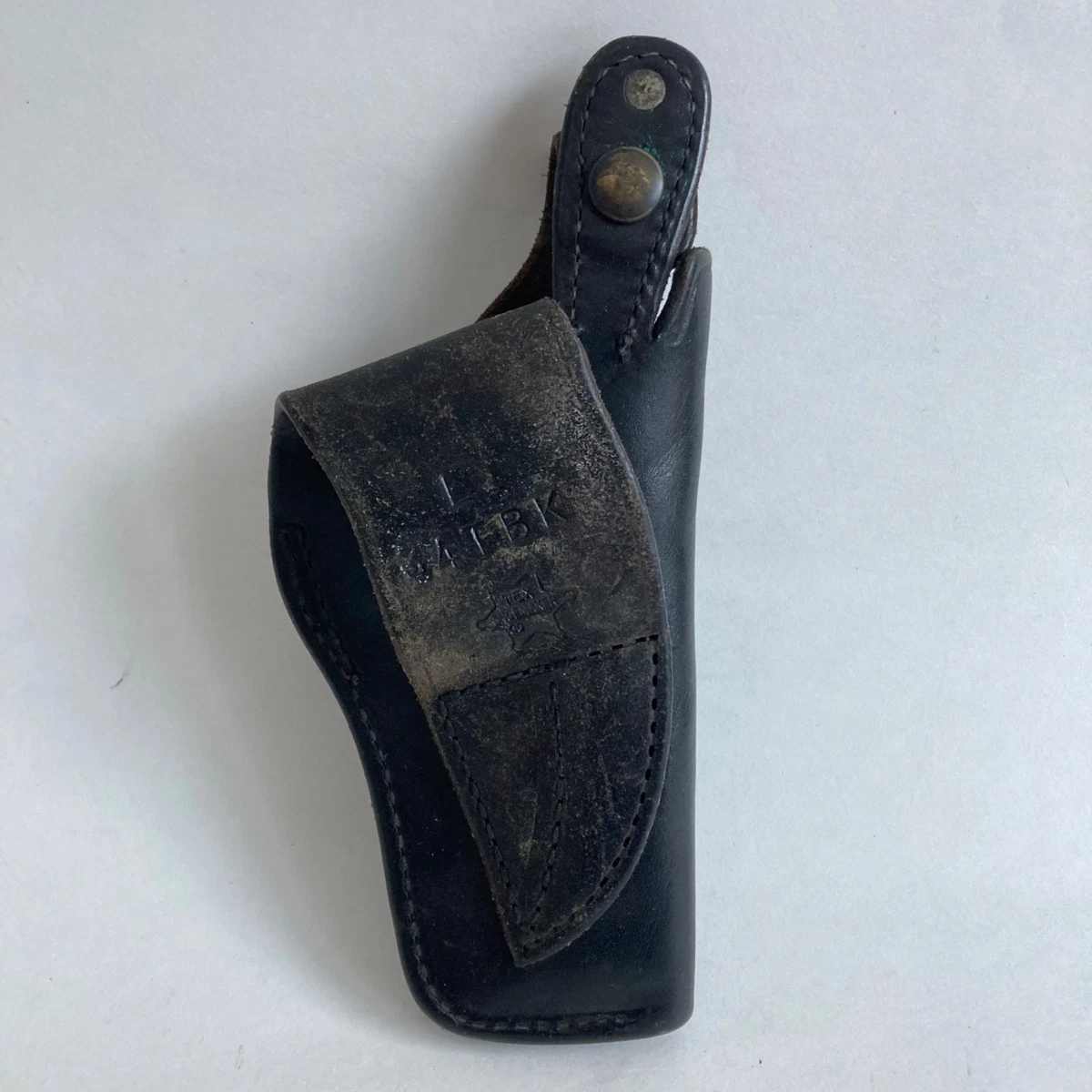 Pochette Porte-chargeur Double Cuir Tex Shoemaker & Sons, Noir, Modèle 10040