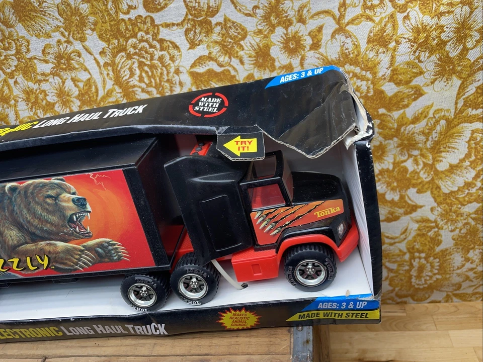 VTG 1994 Tonka Semi Tractor-Trailer  Grizzly Electronic 18-Wheeler Working - Image 4 of 4