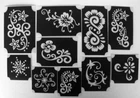 bm2017 set 2 henna designs GLITTERTATTOO 10 different stencils glitter tattoo