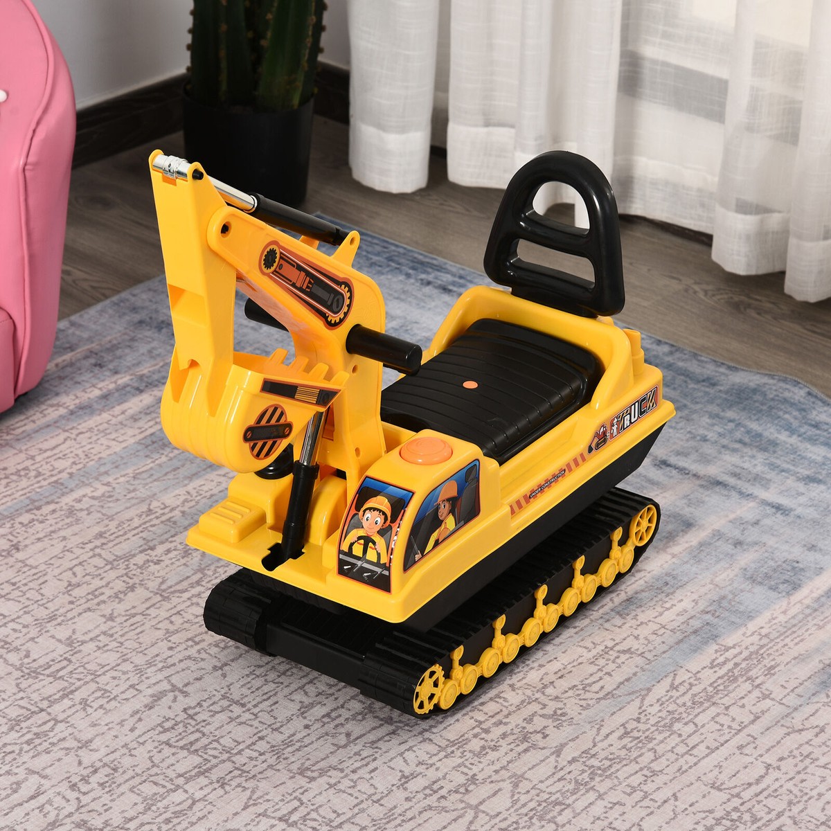 ヨネザワ　ミニカー　スポーツグライダートレーラー Kids Excavator Ride On Toy Tractor Digger Construction Truck