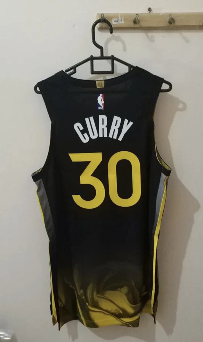 Gsw Jersey for Men CITY EDITION Black Yellow Golden State Warriors  Basketball Jersey Customized Name and Number NBA CURRY #30 New Design  2022-23