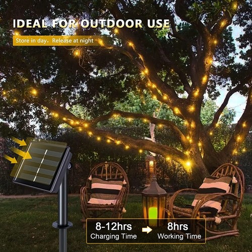Outdoor Solar String Light Garden Party Decor Waterproof Fairy Lights 100-200LED - Picture 9 of 16