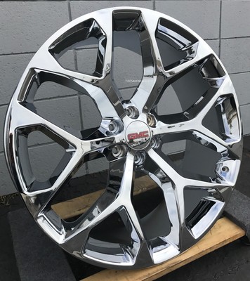 20'' GMC SIERRA SNOWFLAKE WHEELS TIRES CHROME TAHOE ...