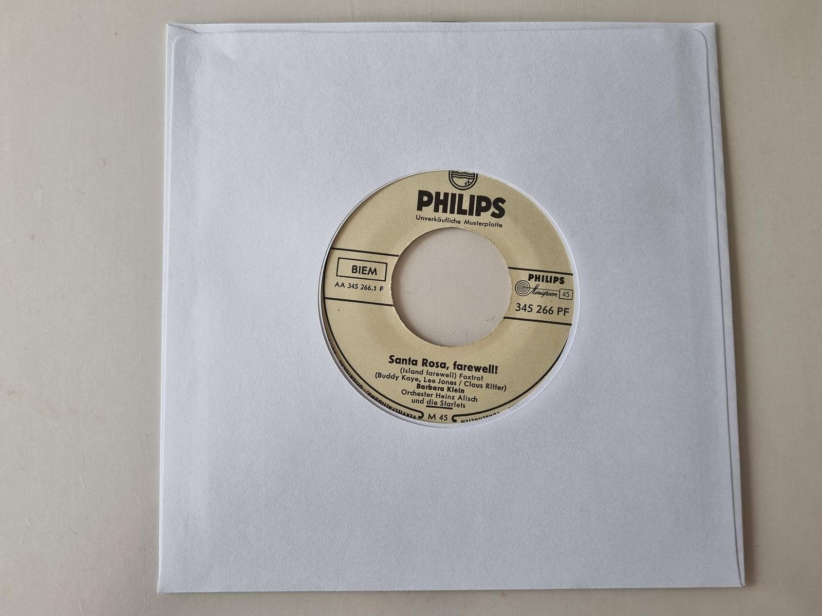 7"" Single Barbara Klein - Santa Rosa, farewell! Vinyl Germany PROMO