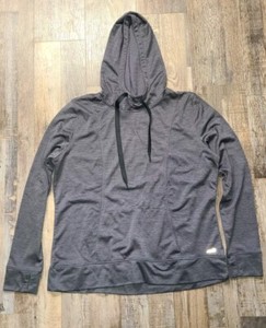 Girls XXL Avia Dark Gray Hoodie Pullover Euc Thumb Holes