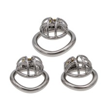 Men Mini Micro Hollow Chastity Cage Stainless Steel Chastity Device Cages Lock