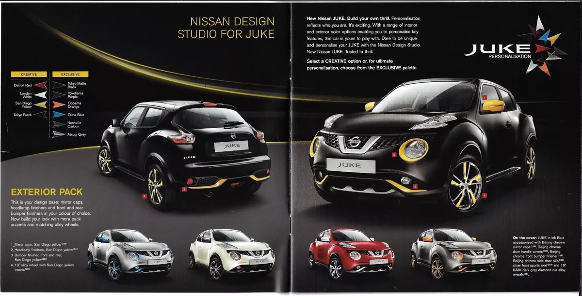 Nissan Juke Accessories 2014-16 UK Market Sales Brochure