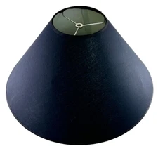 20 x 9 inch Fabric Minimalist Industrial Lamp Shade Tapered Drum in Black