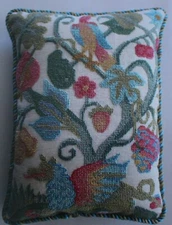 Tree of Life with Dragon Cross Stitch Cushion - by Nostalgic Needle