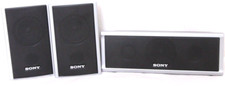 Set Of 3 Sony SS-TS80 SS-CT80 Surround Sound Speakers System Black Wired