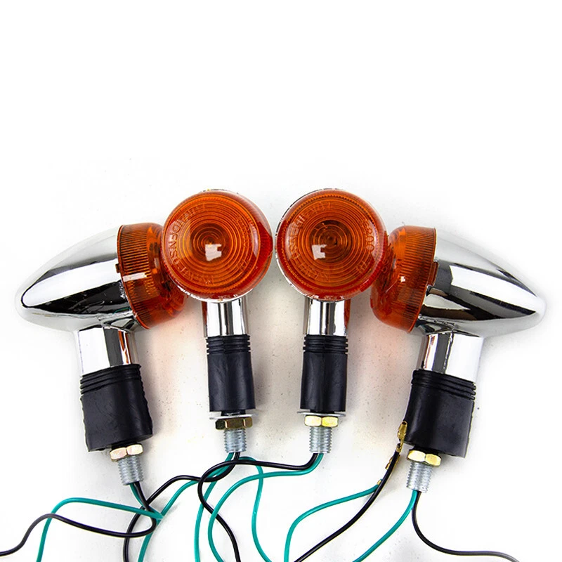 4pcs Amber Turn Signal Lights for Suzuki Boulevard C109R C50 C90 S 40 50 83 - Image 3 of 4