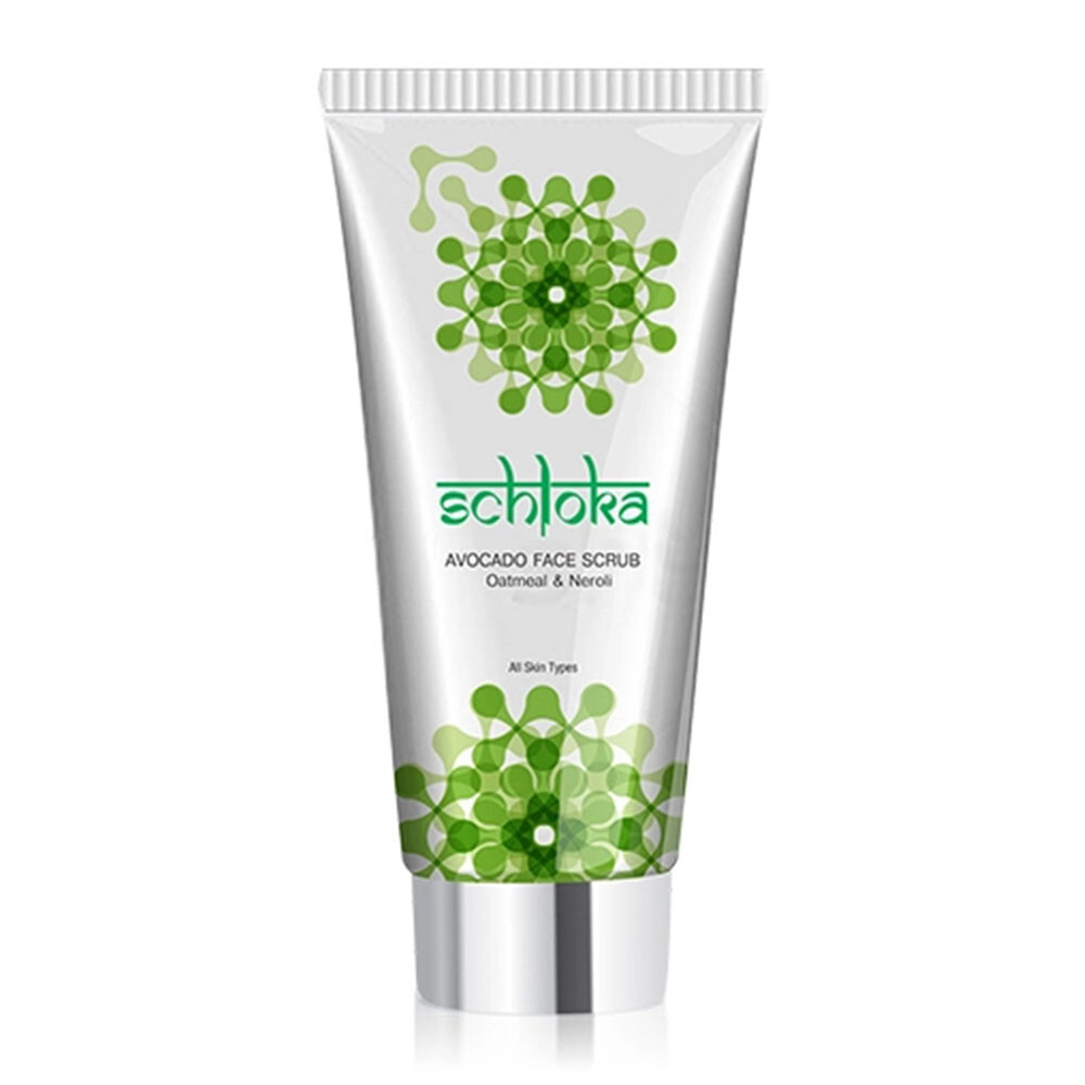 Schloka Avocado Face Scrub Oatmeal Neroli Acne Blackheads Clogged Pores